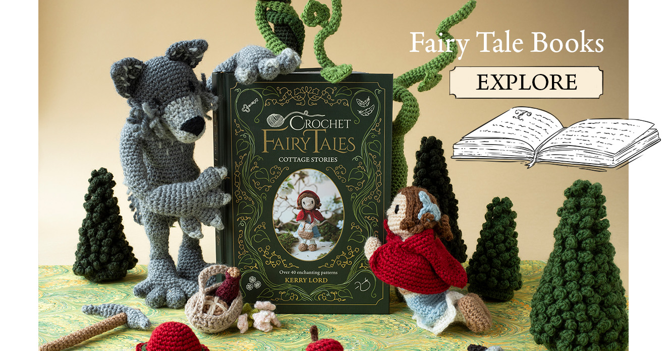 Books fairy tales cottage stories crochet red riding hood